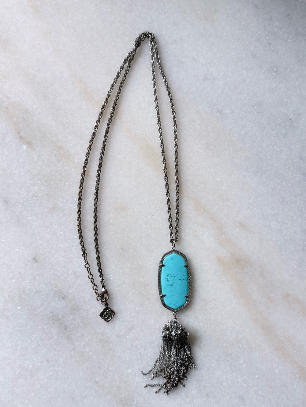 Kendra Scott Rayne Tassel Necklace - turquoise